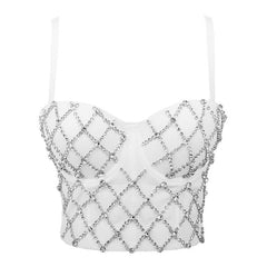 Sexy Nightclub Diamond Corset Top