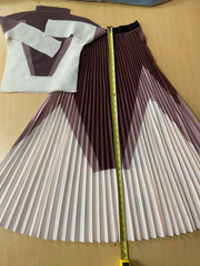 Colorblock Printed Pleated Set