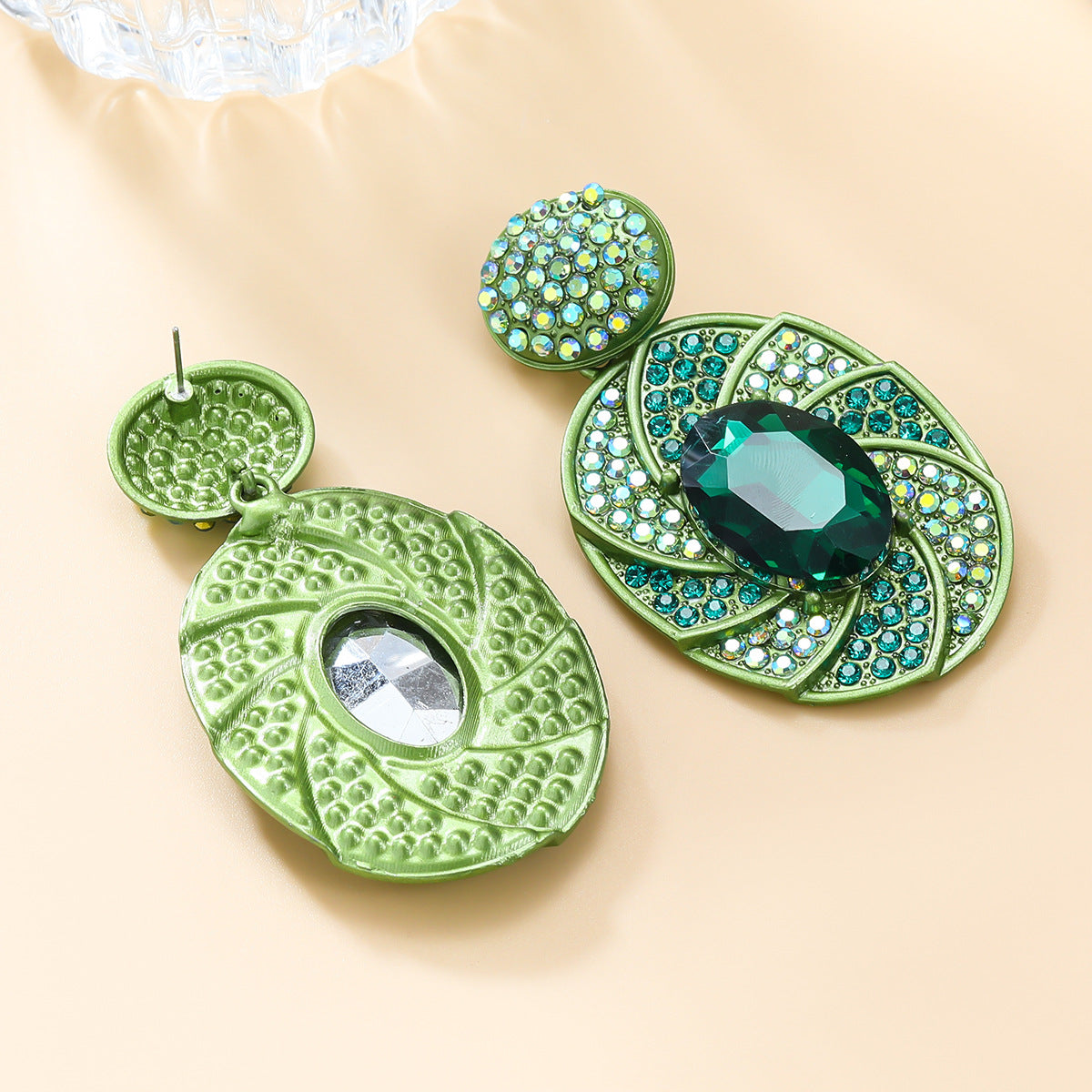 Spiral Light Rhinestone Earrings