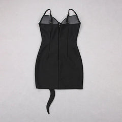 Rhinestones Animal Pattern Mini Dress