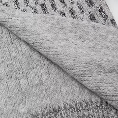 Grey Hooded Loose-Fit Knitted Sweater