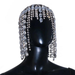 Cascading Rhinestones Chains Headpiece