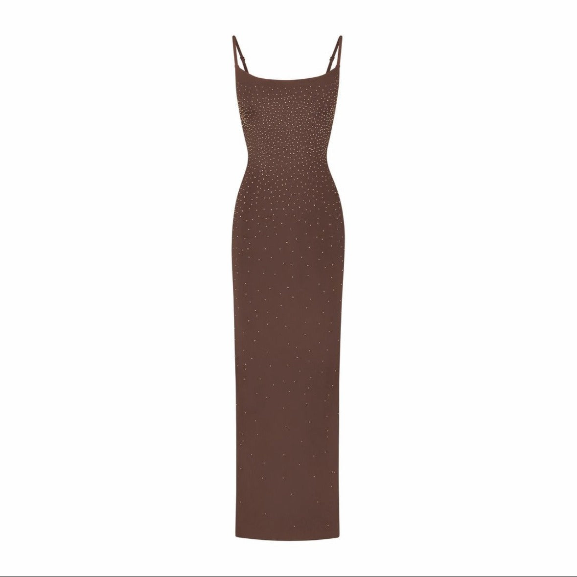 Elegant Sparkling Diamond Wrapped Maxi Dress