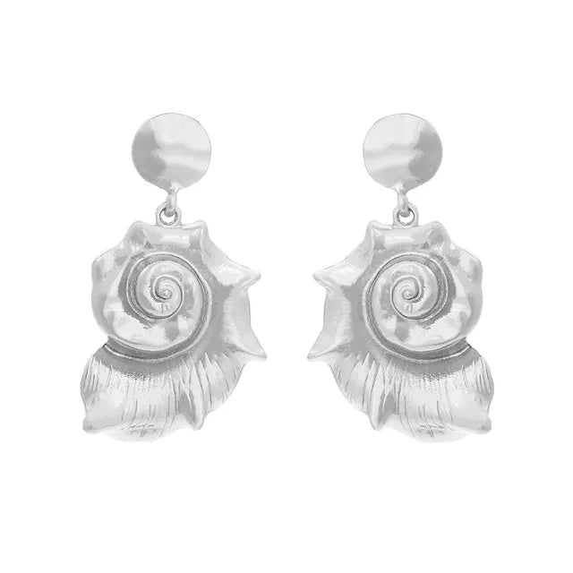 Alloy Conch Pendant Earrings