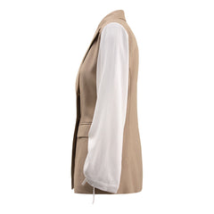 Color Block Lapel Vest Blazer