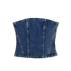 Denim Blue Tube Corset