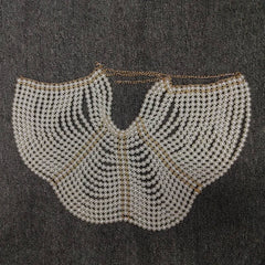 Pearl Chain Shawl Top