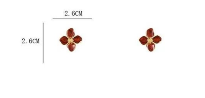 Glazed 3D Flower Earrings
