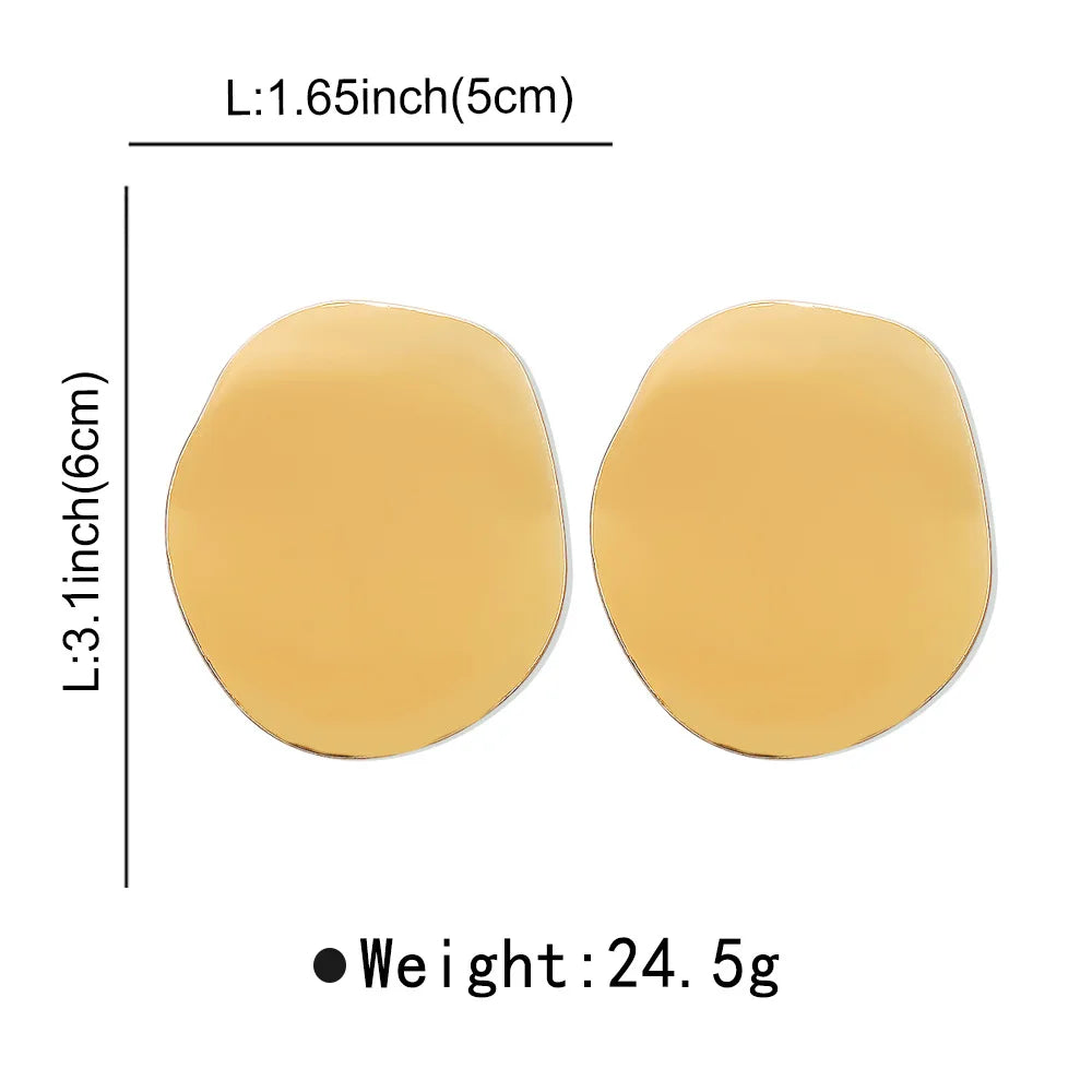 Smooth Irregular Exaggerated Stud Earrings