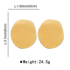 Smooth Irregular Exaggerated Stud Earrings