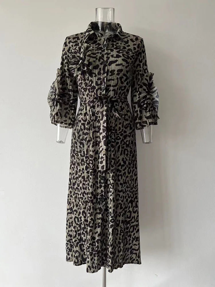 Fungus Sleeves Maxi Sunday Dress