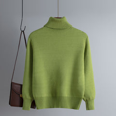 Velvet Thick Solid Knitted Sweater