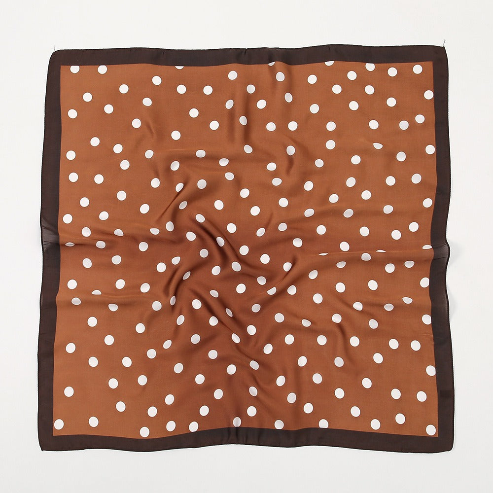 Polka Dots Faux Silk Scarf