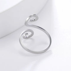 Double Spiral Adjustable Ring