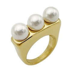 Triple Pearl Ring