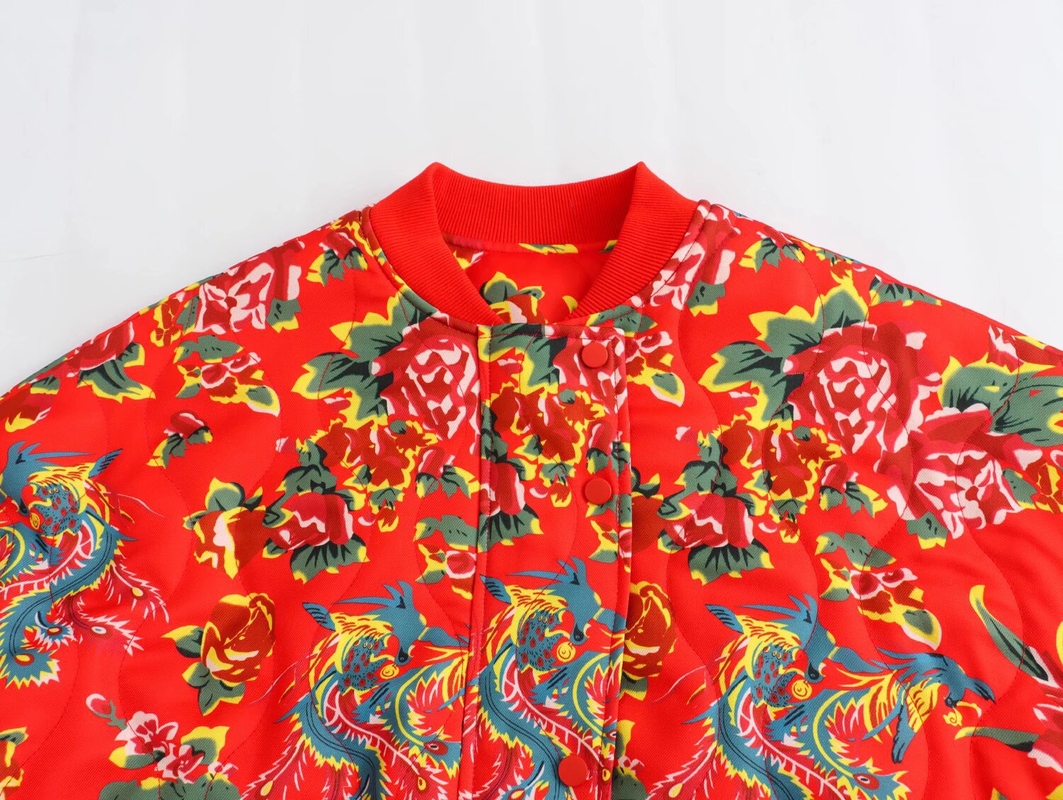 Oriental Floral Padded Jacket