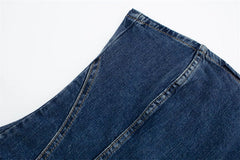 Denim Blue Tube Corset