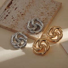 3D Hollow Flower Earrings