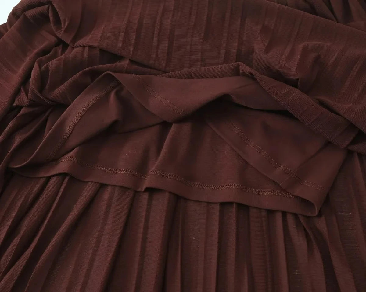 Tube Top+Pants Pleated Set