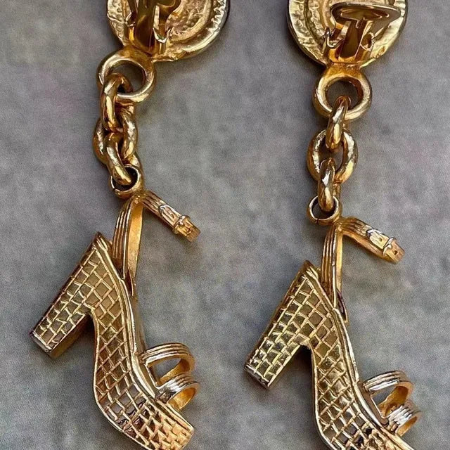 Vintage Heel Charm Earrings
