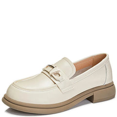 Casual Shallow Mouth Thick Heel Loafers
