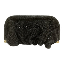 Sparkling Diamond Cloud Wrinkled Dumpling Clutch Bag