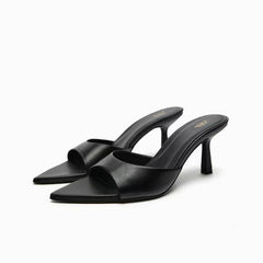 Pointed Open Toe Slim Heels Sandals