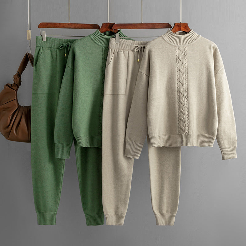 Fried Dough Twists Knitting Sweater + Pants Set
