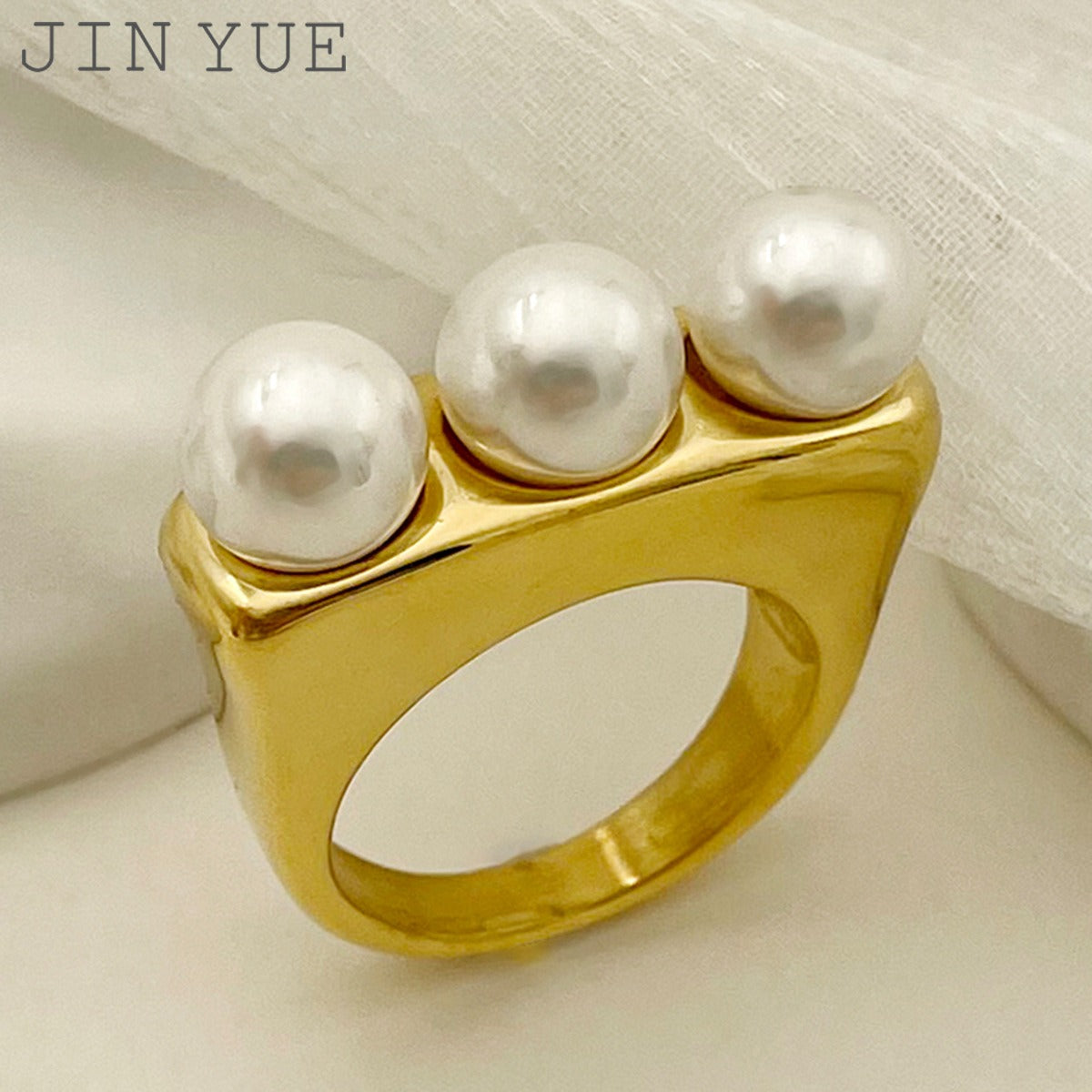 Triple Pearl Ring