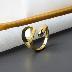 Glossy Adjustable Wrap Ring