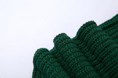 Sexy Color block Knitted Cropped Sweater