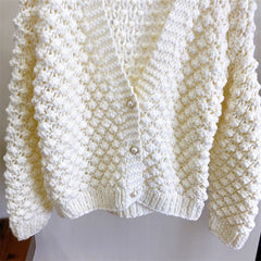 Rod Needle Knitted Loose Cardigan