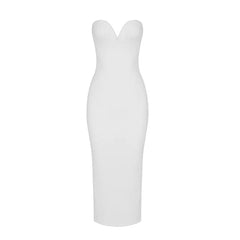 Sweetheart Neckline Strapless Midi Dress