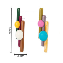 Multicolor Panpipes High-End Earrings