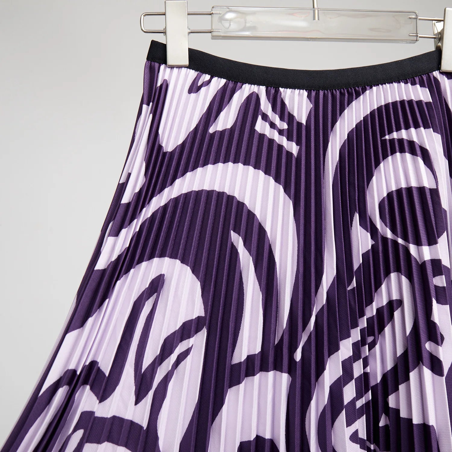 Pleated Stand Collar Top + Pleated Skirt Set