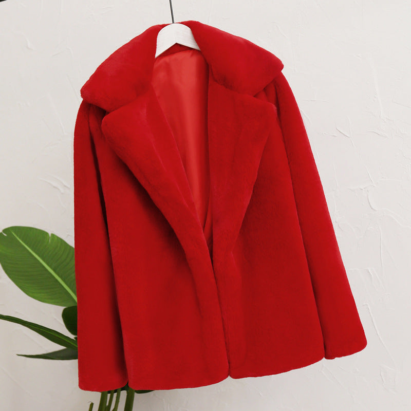 Casual Faux Fur Loose Coat