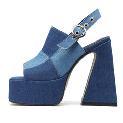 Splice Denim Sandals