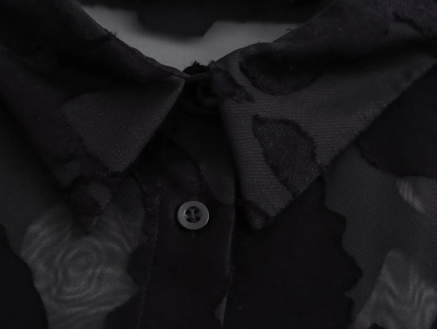 Pre Order:  Black Single-Breasted Spliced Top