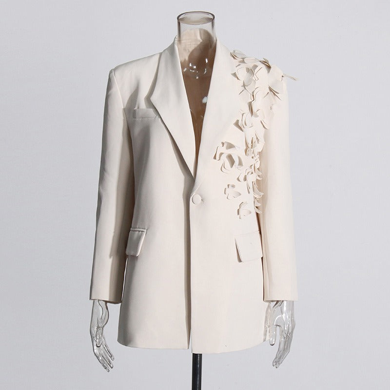 Splicing 3D Butterfly Solid Blazer