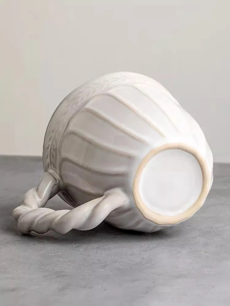 Vintage Ceramic Twisted Handle Mug