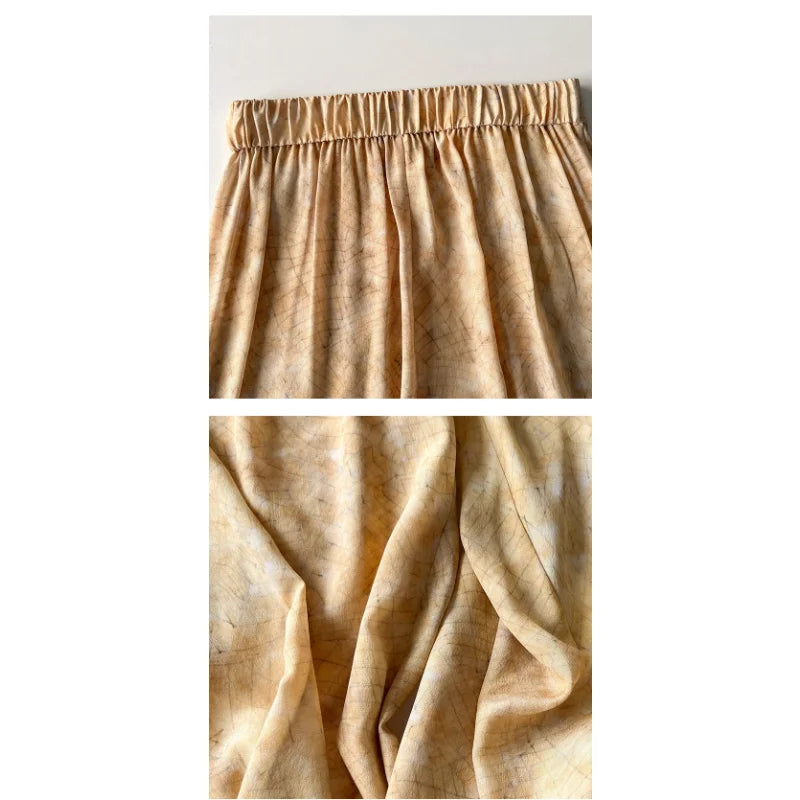 Silk Pleated Wide Leg Pants