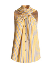 Twisted Stripe Polo Top