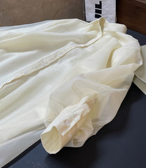 Casual Sheer Double Veil Single-Breasted Shirt