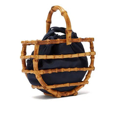 Handmade Tassel Bamboo Knot Bucket Handbag