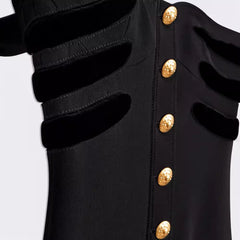 Solid Slim Fit Strapless Mini Dress