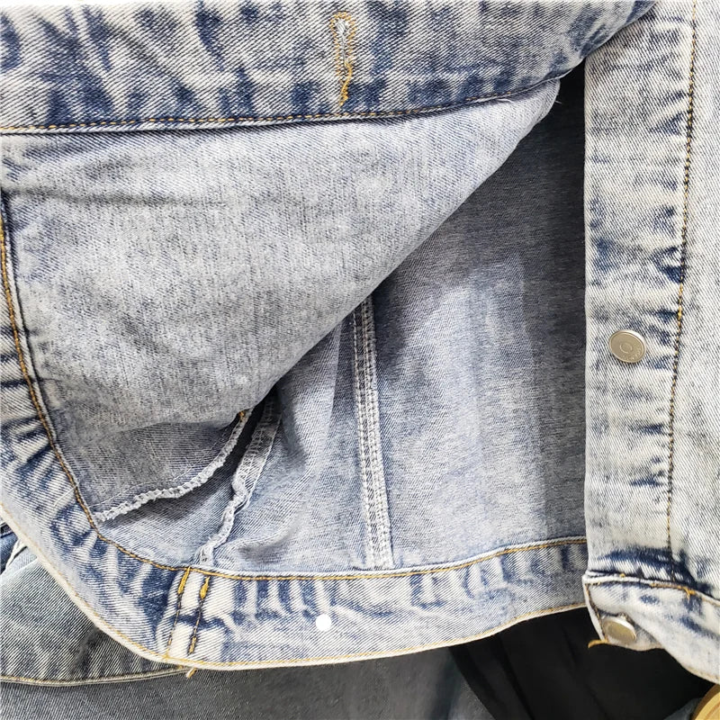 Graffiti Back Denim Jacket
