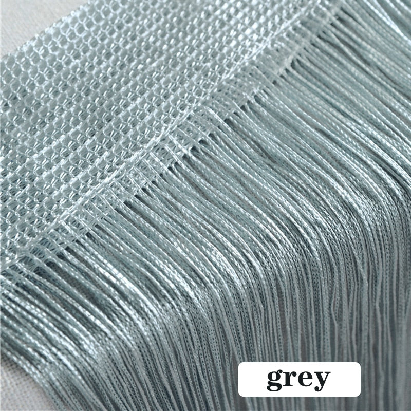 100CM X 200CM Thread Curtains Screen Ribbon String Divider Blind for Living Room Door Wall Window Panel Tassel Curtain