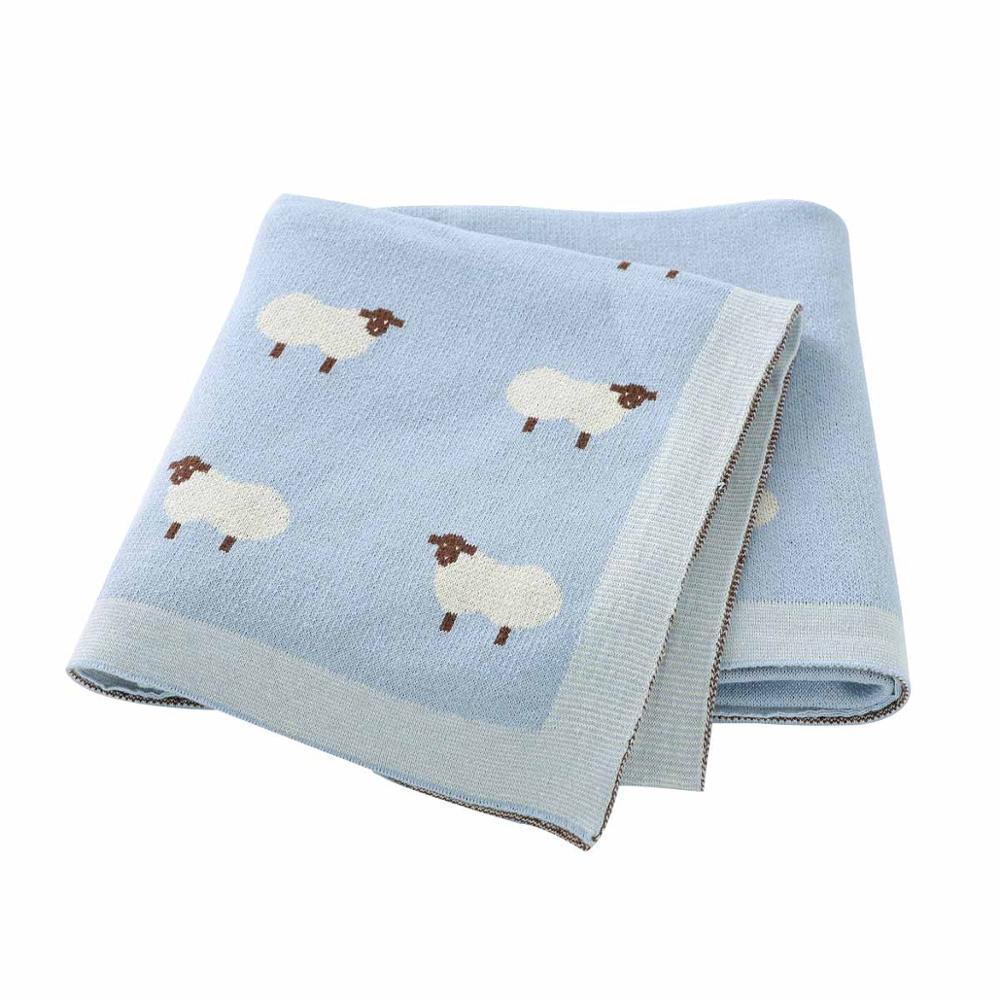 Baby Blankets Newborn Swaddle Wrap 100*80 CM Cotton Knitted Infant Kids Stroller Bedding Quilt Super Soft Children's Accessories