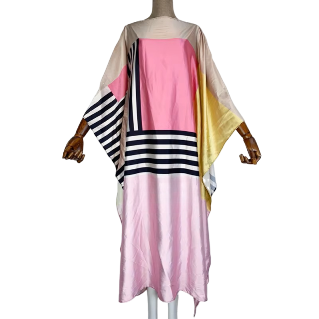 Elegant Silk Kaftan Dress - WINI