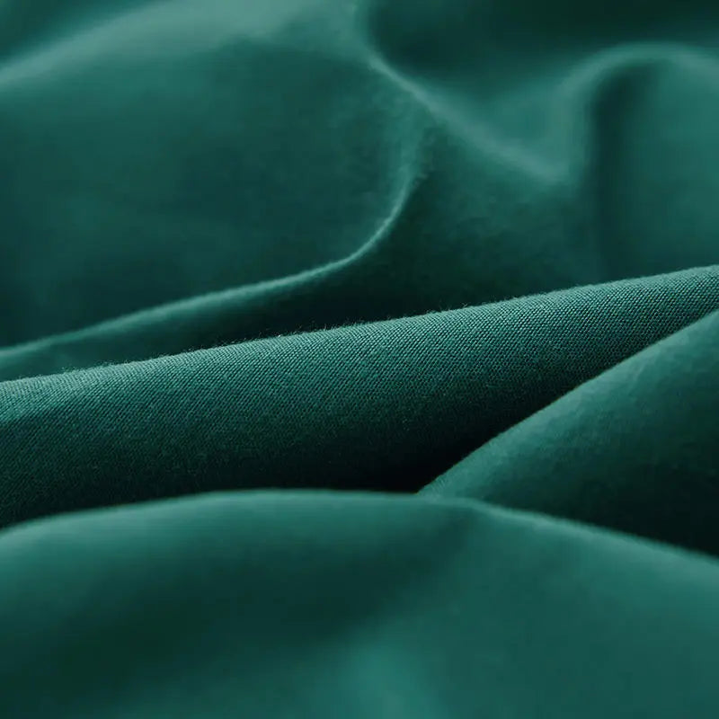 Bonenjoy 1pc Plain Dyed Bed Skirt with Elastic Green Solid Color Single/Queen/King Size Bed Sheet Ruffles(Pillowcase need order)